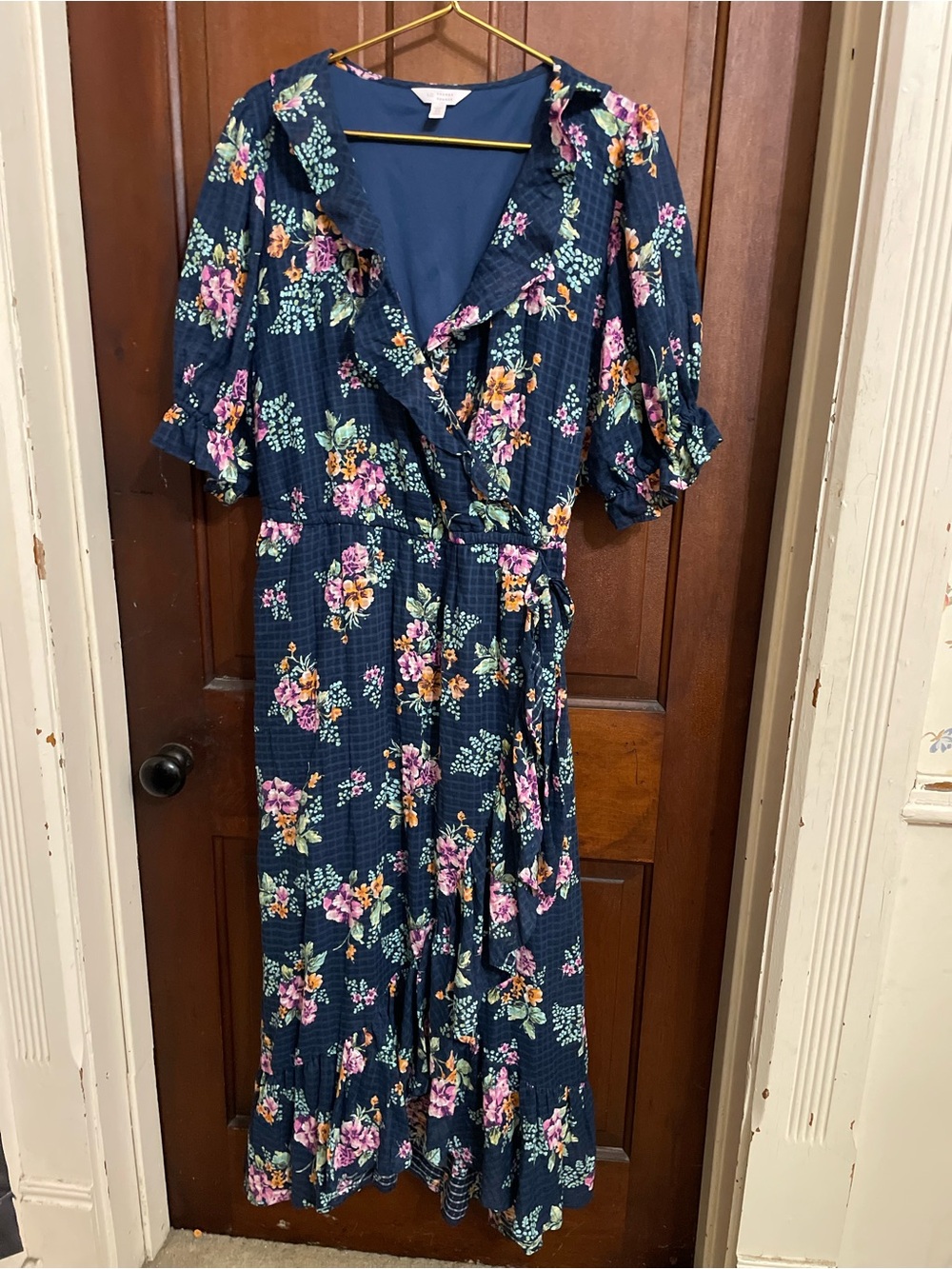 LC Lauren Conrad women’s 2X blue floral maxi dress